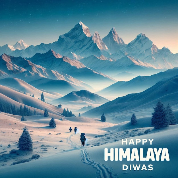 Celebrate Himalaya Diwas PSD Banner Template