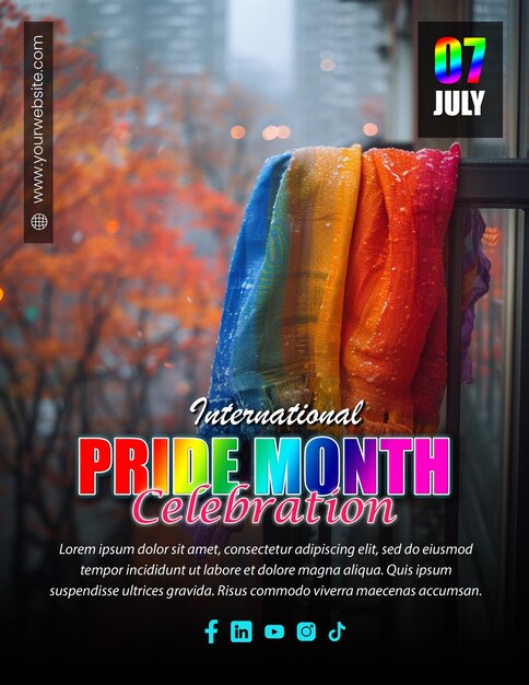 Celebrate Love Celebrate Pride LGBTQ Pride Flyer