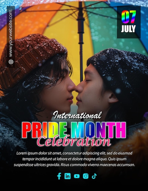 PSD celebrate love celebrate pride lgbtq pride flyer