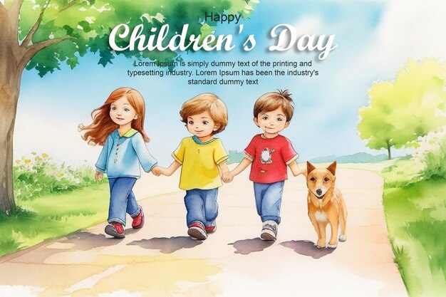 Celebrating Innocence Creative Childrens Day Template