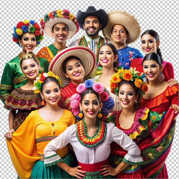 PSD celebrating national hispanic heritage month isolated on transparent background