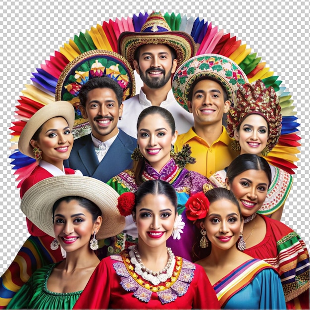 PSD celebrating national hispanic heritage month isolated on transparent background