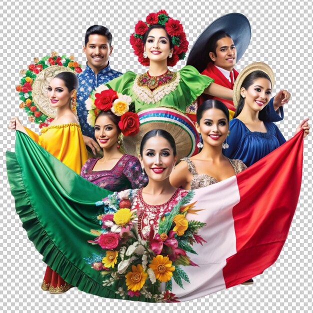 PSD celebrating national hispanic heritage month isolated on transparent background