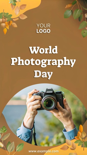 PSD celebrating world photography day with a camera in hand against a natural backdrop