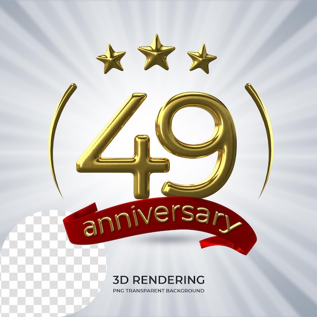 Celebration 49 anniversary Poster 3D rendering