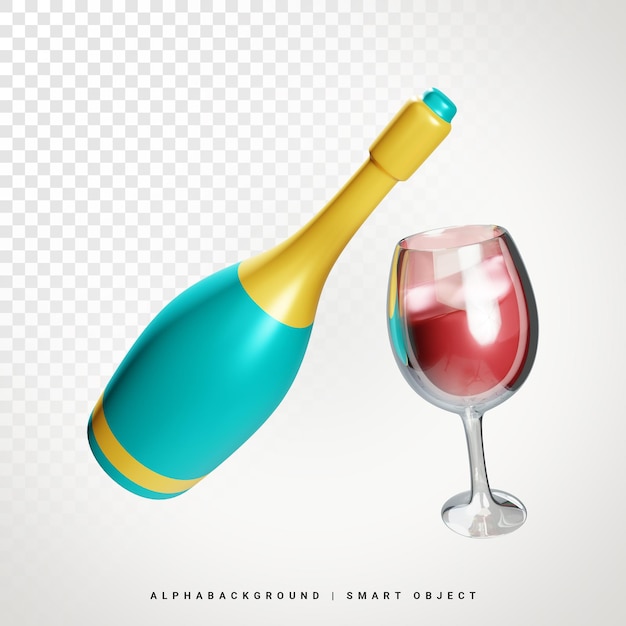 Celebration Drink 3d Illustration