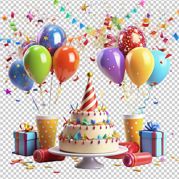 PSD celebration transparent background