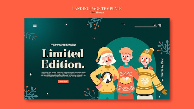 Celebrational christmas landing page template