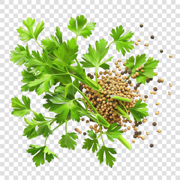 PSD celery seed spices realistic isolated on transparent background