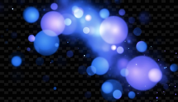 Celestial Mirage Shimmering Orbs of Soft Heavenly Blue and Violet Hues PNG Sparking Light Texture