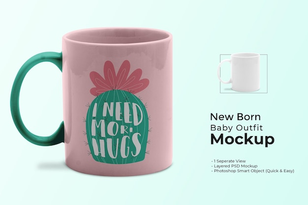 Ceramic coffee mug mockup