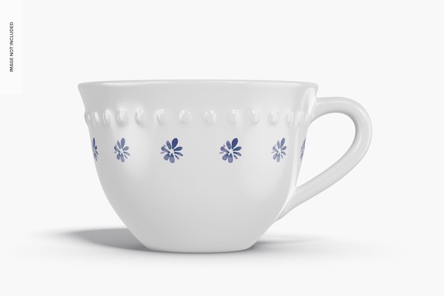 Ceramic Mug Mockup, Front View