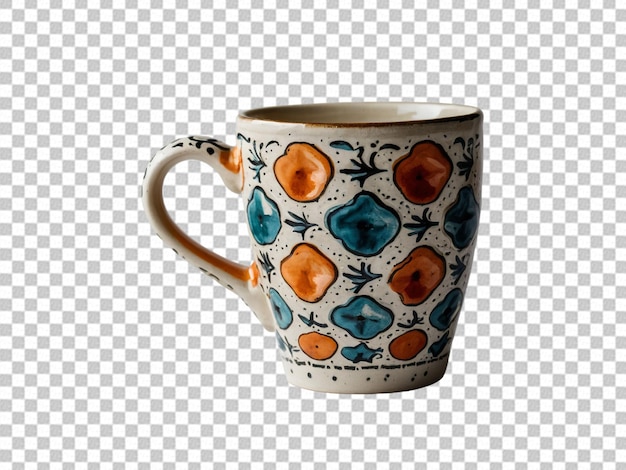 PSD ceramic mug on transparent background png