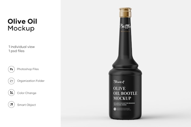 Ceramic Olive Oil Bottle Mockup