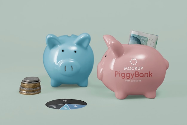 Ceramic piggybank for savings and finance