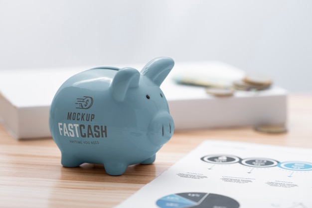 Ceramic piggybank for savings and finance