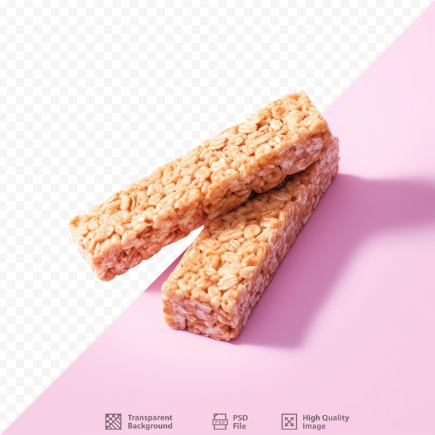 Cereal bar alone on transparent background