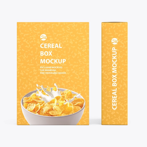 PSD cereal box mockup design