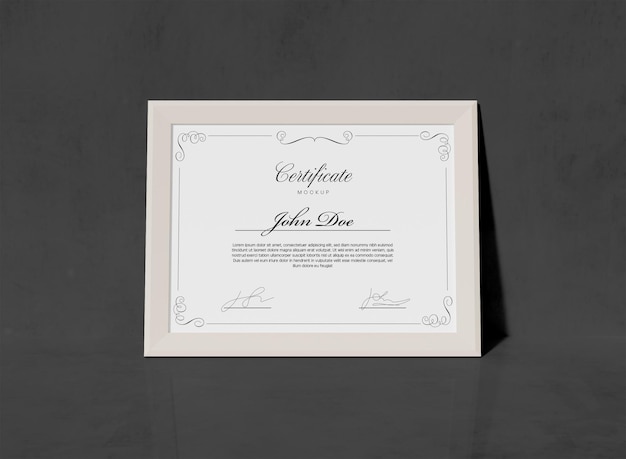 Certificate Mockup