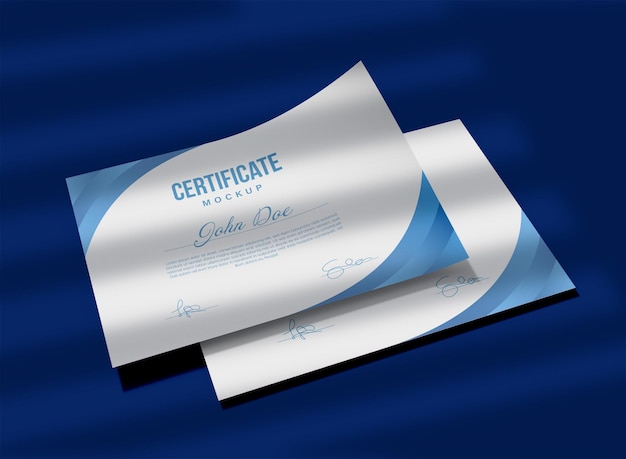 Certificate Mockup