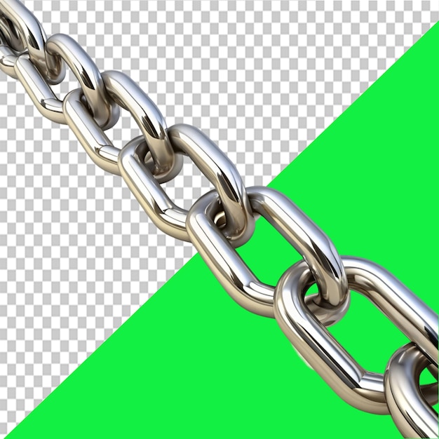 chain single line on transparent background