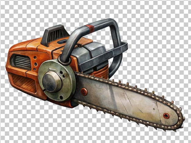 Chainsaw isolated on a transparent background