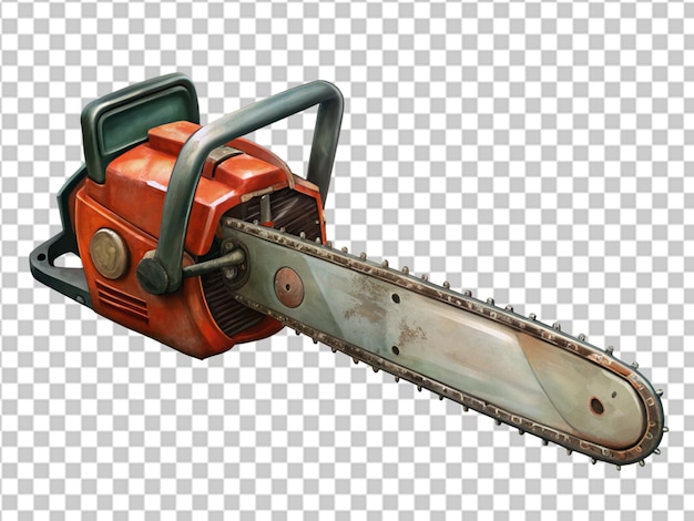 Chainsaw isolated on a transparent background