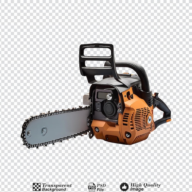 PSD chainsaw isolated on transparent background