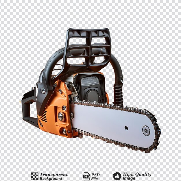 PSD chainsaw isolated on transparent background