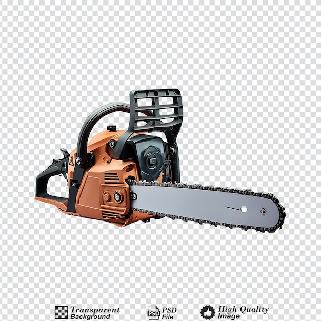 PSD chainsaw isolated on transparent background