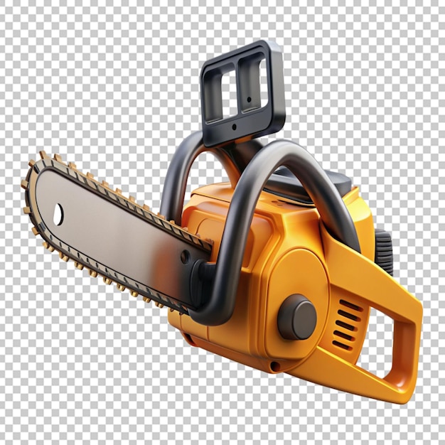 PSD chainsaw on transparent background