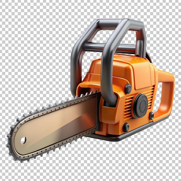 PSD chainsaw on transparent background