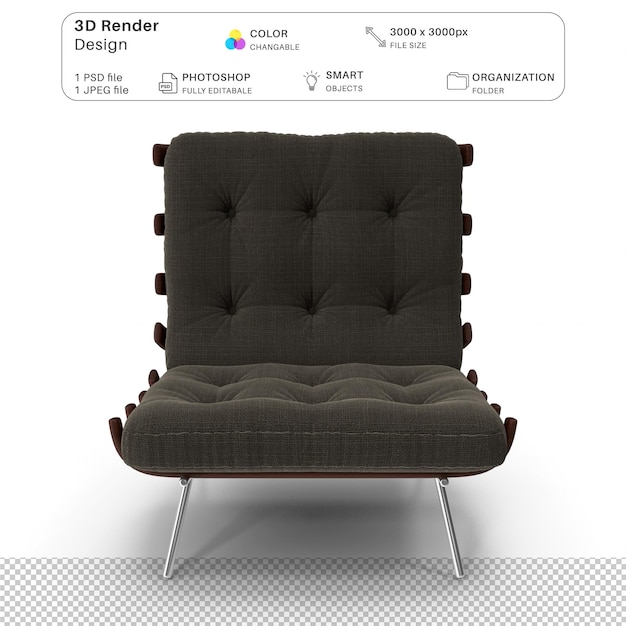 Chair 3D Modeling PSD File Realistic Interior Furniture