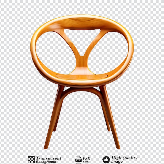 chair design a chair with a wooden legs isolated on transparent background