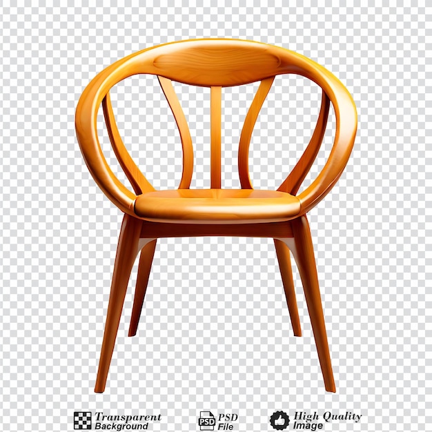 chair design a chair with a wooden legs isolated on transparent background