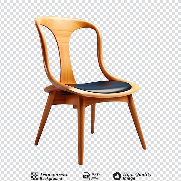 chair design a chair with a wooden legs isolated on transparent background