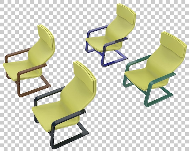 Chair isolated on transparent background 3d rendering illustration