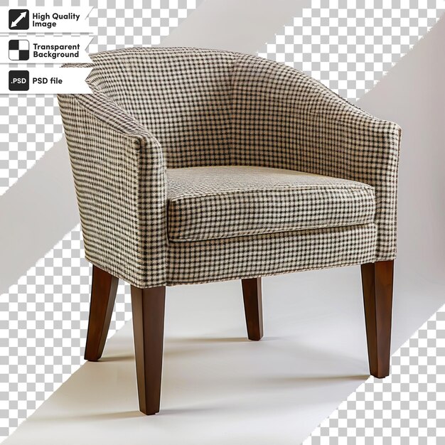 a chair with a checkered pattern on it