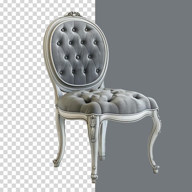 PSD a chair with a gray back that says quot the back of it quot png isolated on transparent background