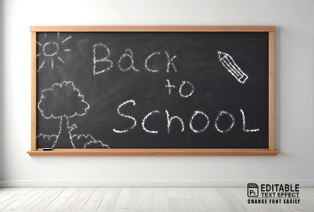 PSD chalkboard mockup editable text