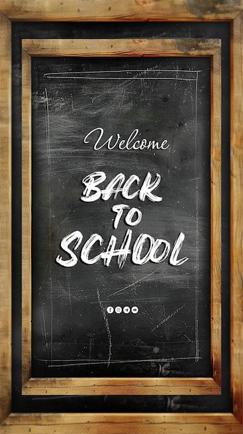 a chalkboard with a chalkboard that says welcome to school