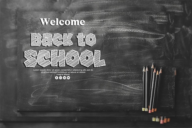 a chalkboard with a chalkboard that says welcome to school