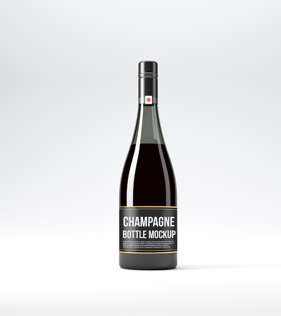 Champagne Bottle Mockup