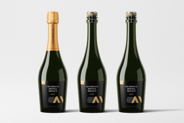 Champagne Bottle Mockup