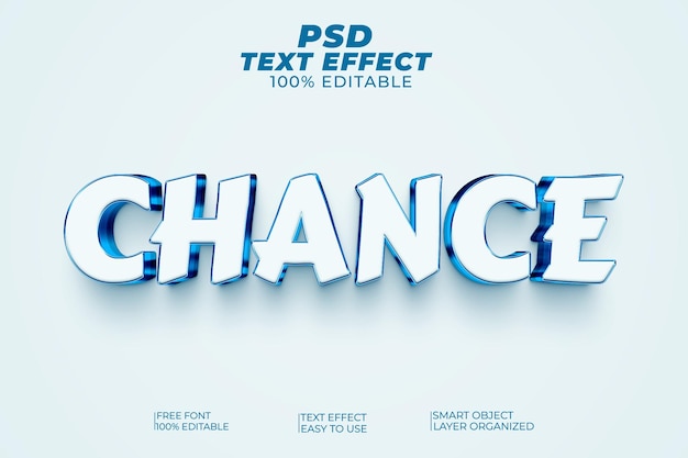 Chance 3d Editable PSD Text Effect Style