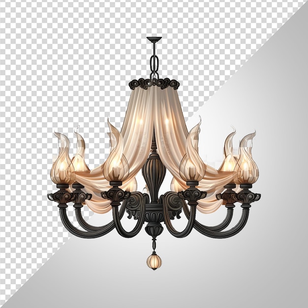 PSD chandelier lamp shade png