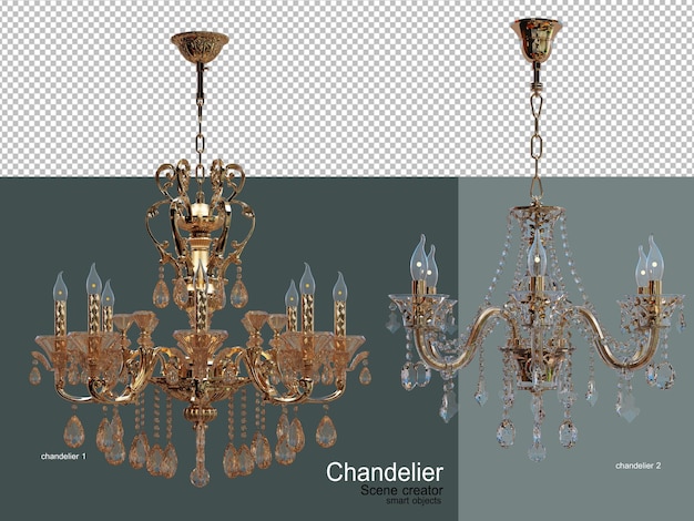 Chandeliers of various styles