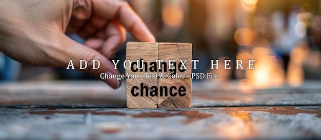 PSD change and chance wooden blocks