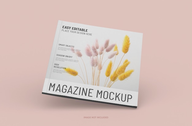 Changeable high quality easy editable square magazine mockup