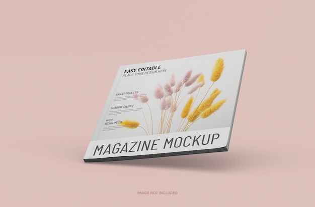 Changeable high quality easy editable square magazine mockup